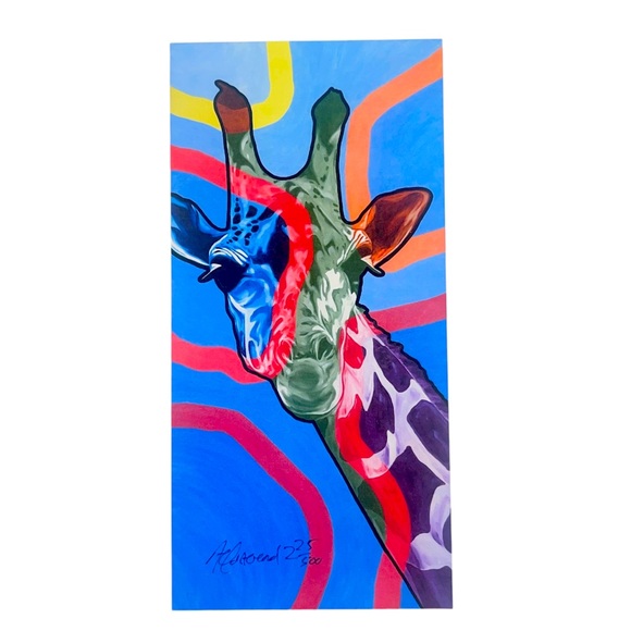 Limited Edition Giraffe Print 5” x 7” 225/500 Zoo Issue Matted Print - Picture 9 of 13